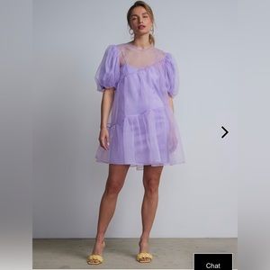 Organza Puff Sleeve Bubble Dress